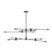 Savoy House Lyrique 12-Light Chandelier, Matte Black - 1-7001-12-89