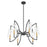 Savoy House Hanley 6Lt Chandelier, Matte Black and Warm Brass