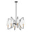 Savoy House Hanley 6Lt Chandelier, Matte Black and Warm Brass