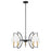 Savoy House Hanley 5Lt Chandelier, Matte Black and Warm Brass