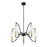 Savoy House Hanley 5Lt Chandelier, Matte Black and Warm Brass