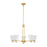 Savoy House Kohlman 5 Light Chandelier, Warm Brass/White Opal