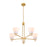 Savoy House Kohlman 5 Light Chandelier, Warm Brass/White Opal