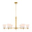 Savoy House Kohlman 6 Light Chandelier, Warm Brass/White Opal - 1-7266-6-322