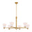 Savoy House Kohlman 6 Light Chandelier, Warm Brass/White Opal