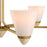 Savoy House Kohlman 6 Light Chandelier, Warm Brass/White Opal