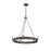 Savoy House Tripoli 5-Light Chandelier, Mottled Zinc/Gray Rattan