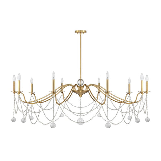 Savoy House Mariposa 10-Light Chandelier, Warm Brass