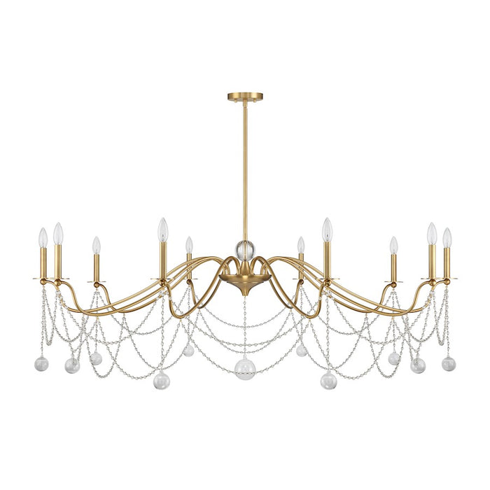 Savoy House Mariposa 10-Light Chandelier, Warm Brass