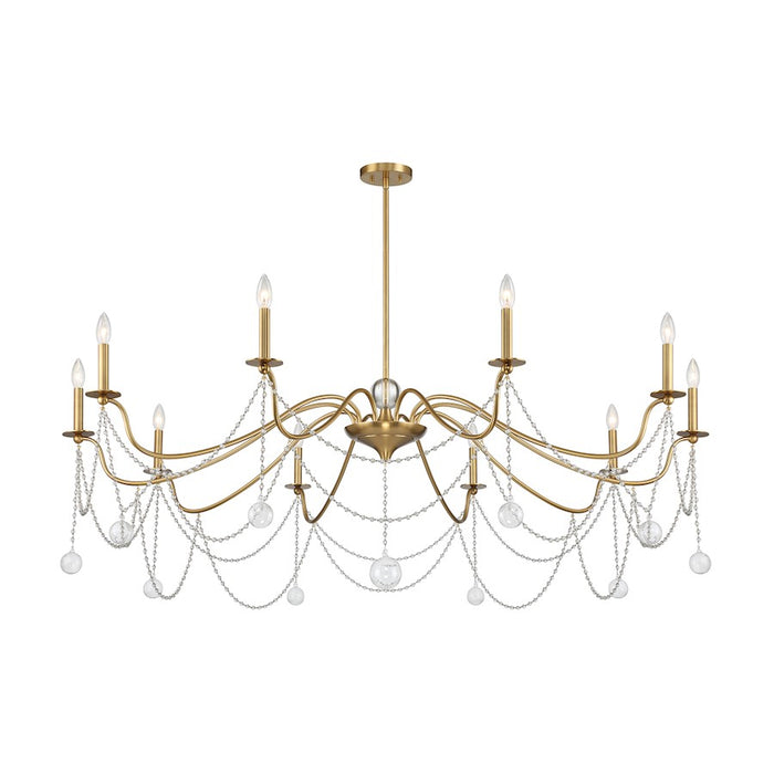 Savoy House Mariposa 10-Light Chandelier, Warm Brass