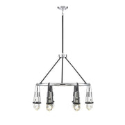 Savoy House Denali 6Lt LED Chandelier, Black/ Chrome - 1-7707-6-67