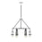 Savoy House Denali 6Lt LED Chandelier, Black/ Chrome