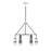 Savoy House Denali 6Lt LED Chandelier, Black/ Chrome