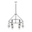 Savoy House Denali 6Lt LED Chandelier, Black/ Chrome