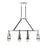 Savoy House Denali 6 Light Chandelier, Black/Chrome