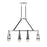 Savoy House Denali 6Lt LED Linear Chandelier, Black/ Chrome - 1-7708-6-67