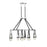 Savoy House Denali 6Lt LED Linear Chandelier, Black/ Chrome