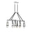 Savoy House Denali 6Lt LED Linear Chandelier, Black/ Chrome