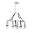 Savoy House Denali 6Lt LED Linear Chandelier, Black/ Chrome