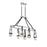 Savoy House Denali 6Lt LED Linear Chandelier, Black/ Chrome