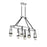 Savoy House Denali 6 Light Chandelier, Black/Chrome