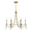 Savoy House Mayfair 6-Light Chandelier, Warm Brass/Chrome - 1-7716-6-195