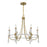 Savoy House Mayfair 6-Light Chandelier, Warm Brass/Chrome