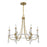 Savoy House Mayfair Chandelier, Warm Brass/Chrome