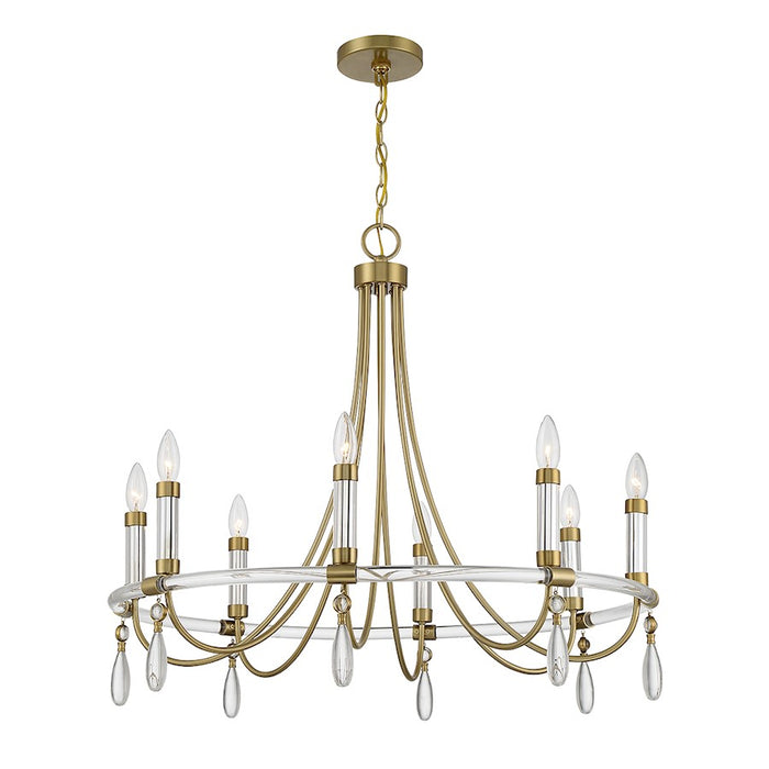 Savoy House Mayfair 6-Light Chandelier, Warm Brass/Chrome