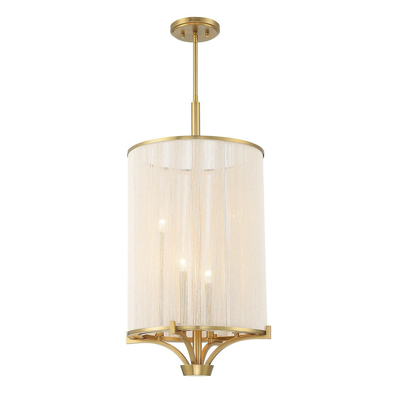 Savoy House Wynwood 4-Light Chandelier, Warm Brass