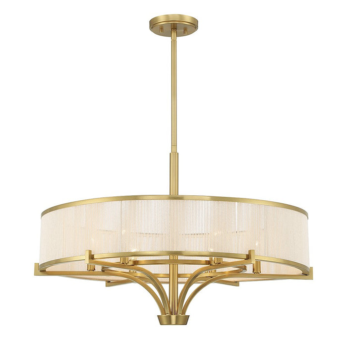 Savoy House Wynwood 6-Light Chandelier, Warm Brass