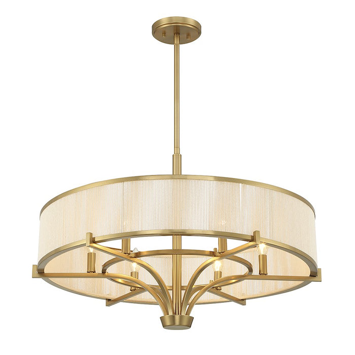 Savoy House Wynwood 6-Light Chandelier, Warm Brass