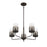 Savoy House Granada 5-Light Chandelier, Gunsmoke/Gray Rattan