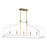 Savoy House Sheffield 5Lt Linear Chandelier, White/Brass Accents