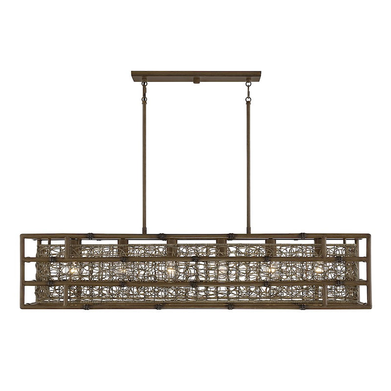 Savoy House Treviso 6-Light Linear Chandelier, Grapevine