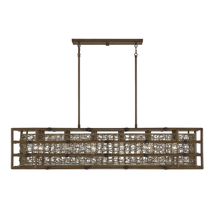 Savoy House Treviso 6-Light Linear Chandelier, Grapevine