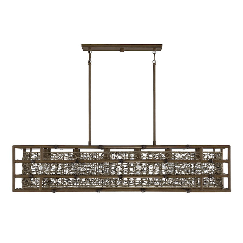 Savoy House Treviso 6-Light Linear Chandelier, Grapevine