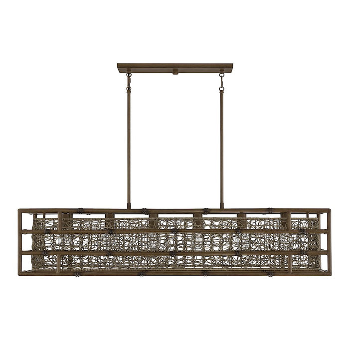 Savoy House Treviso 6-Light Linear Chandelier, Grapevine