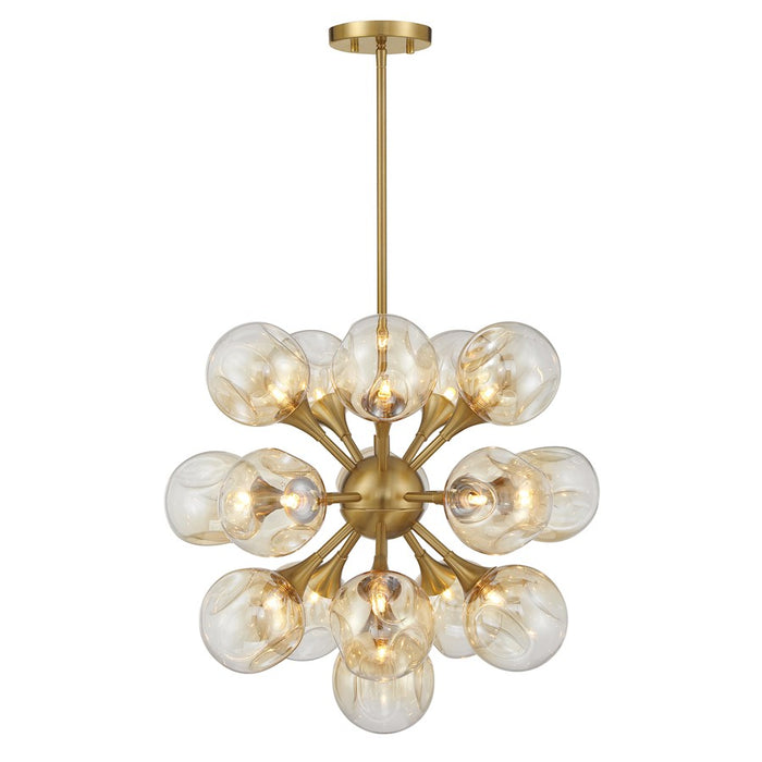 Savoy House Matisse 16 Light Chandelier, Warm Brass/Gray Plated - 1-7934-16-322