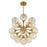 Savoy House Matisse 16 Light Chandelier, Warm Brass/Gray Plated