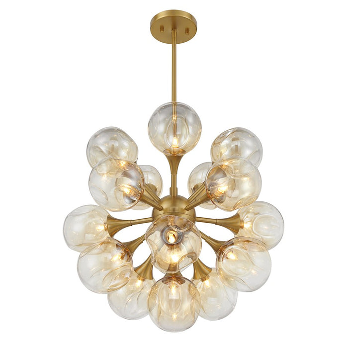 Savoy House Matisse 16 Light Chandelier, Warm Brass/Gray Plated