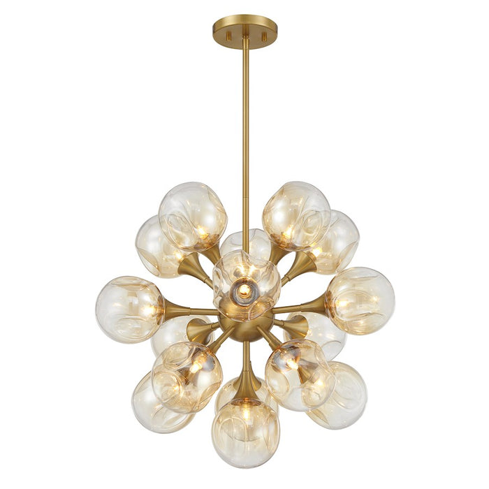Savoy House Matisse 16 Light Chandelier, Warm Brass/Gray Plated