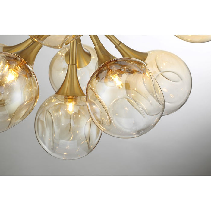 Savoy House Matisse 16 Light Chandelier, Warm Brass/Gray Plated