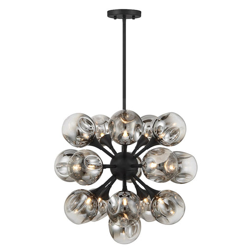 Savoy House Matisse 16 Light Chandelier, Matte Black/Gray Plated - 1-7934-16-89