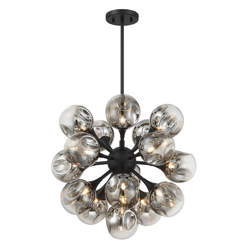 Savoy House Matisse 16 Light Chandelier, Matte Black/Gray Plated