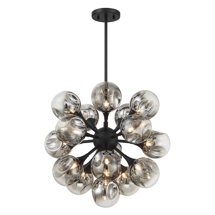 Savoy House Matisse 16 Light Chandelier, Matte Black/Gray Plated