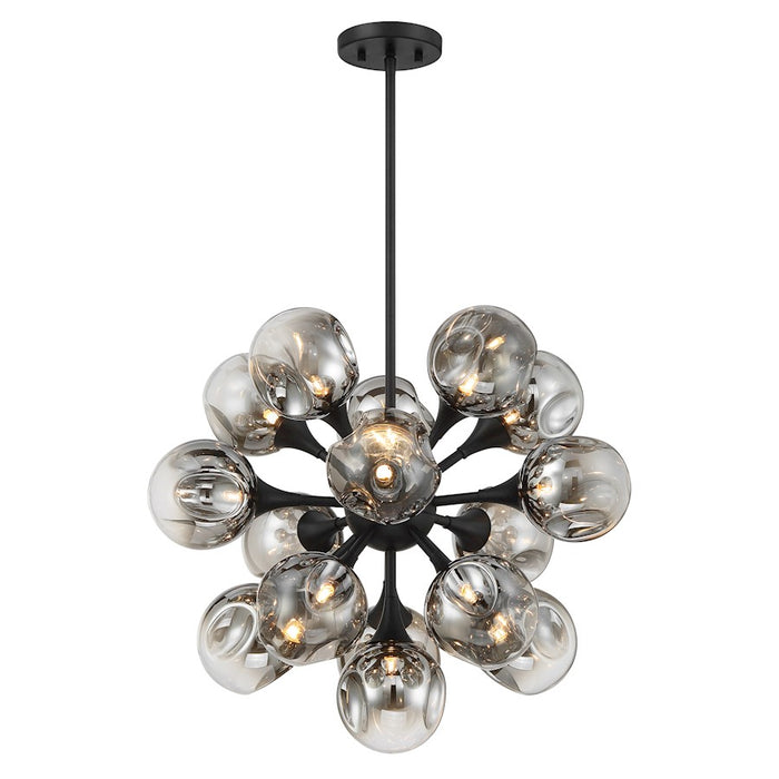 Savoy House Matisse 16 Light Chandelier, Matte Black/Gray Plated