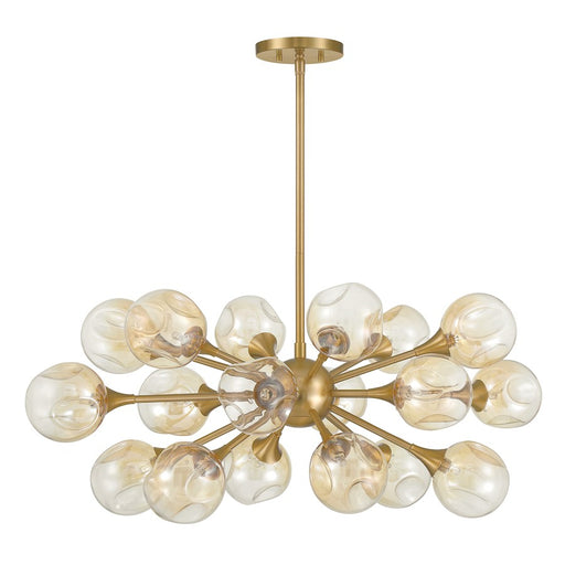 Savoy House Matisse 18 Light Chandelier, Warm Brass/Gold Plated