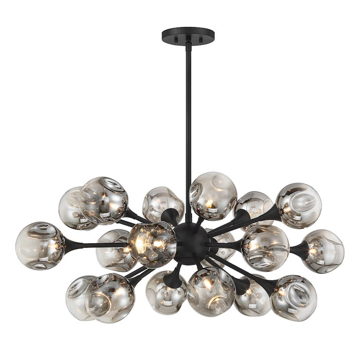 Savoy House Matisse 18 Light Chandelier, Matte Black/Gold Plated - 1-7935-18-89