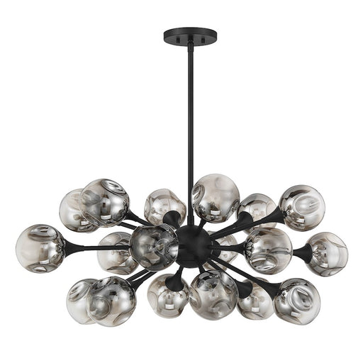 Savoy House Matisse 18 Light Chandelier, Matte Black/Gold Plated